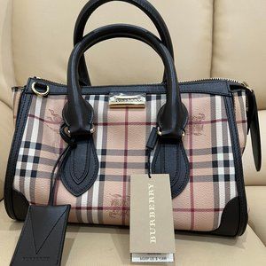 100% Authentic, Brand New, Burberry Small Gladstone Tote, Color Chocolate